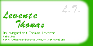 levente thomas business card